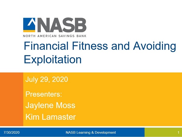 Download Financial Fitness And Avoiding Exploitation Webinar Video Nasb